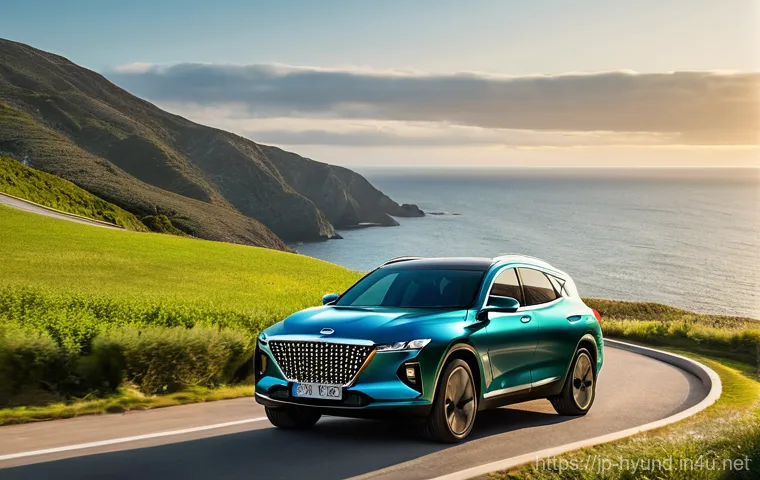 현대 제네시스 GV70 전기차 출시 소식 - **Luxurious Interior Sanctuary:** A wide, inviting shot of the Genesis GV70 Electric Vehicle's inter...