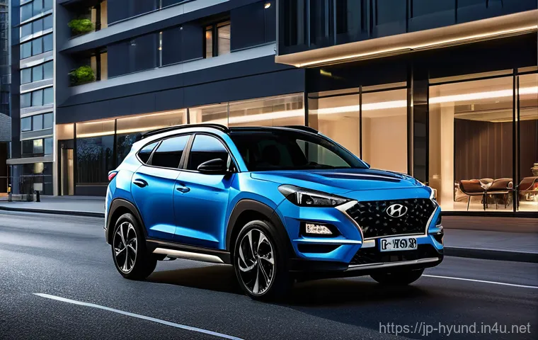 현대 투싼 N 라인 디자인 특징 - **Image Prompt 1: Dynamic Urban Presence**
    "A sleek and sporty Hyundai Tucson N Line, featuring ...