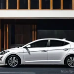현대 아반떼와 현대 코나 연비 비교 - **Prompt for Hyundai Avante (Elantra) - Sophisticated Sedan Style**
    "A sleek and elegant Hyundai...