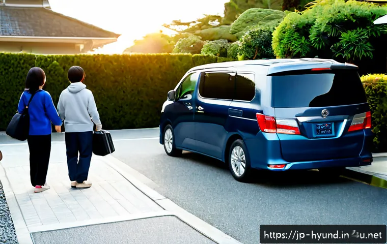 현대 스타리아와 카니발의 패밀리카 경쟁 - Photorealistic side-by-side comparison of two unbranded modern family minivans parked in a clean sub...